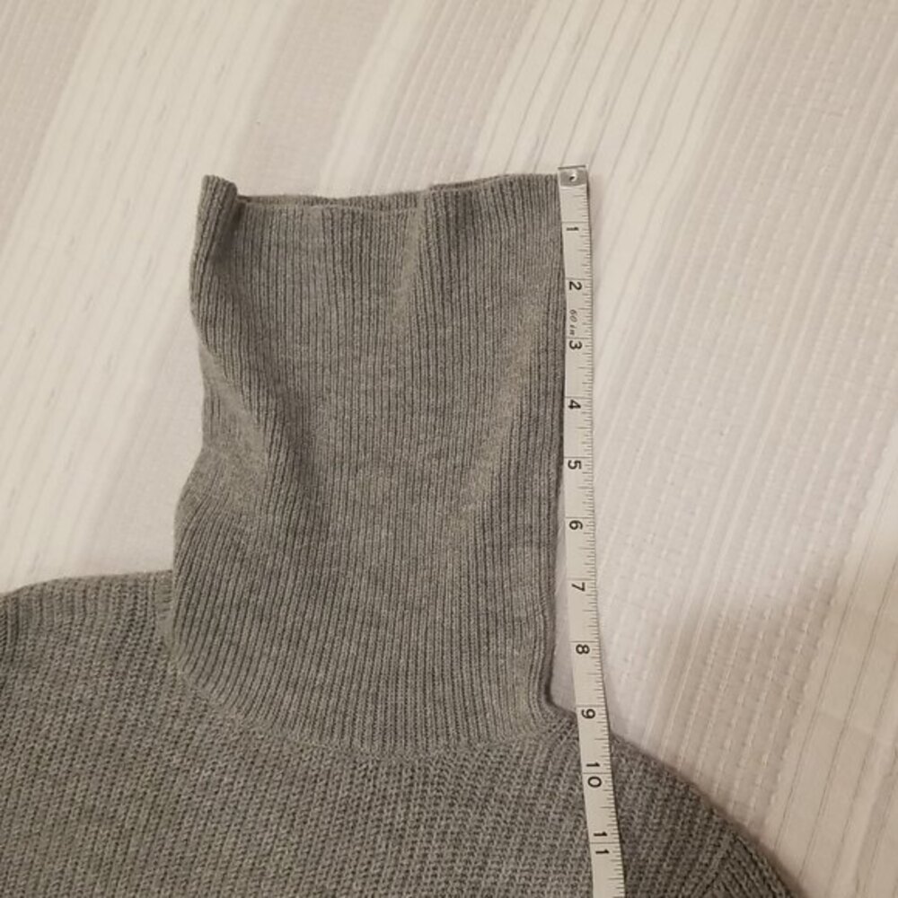 NWT Lulus Snuggled Up Light Grey Knit Turtleneck Midi Sweater Dress, XS - Picture 13 of 16